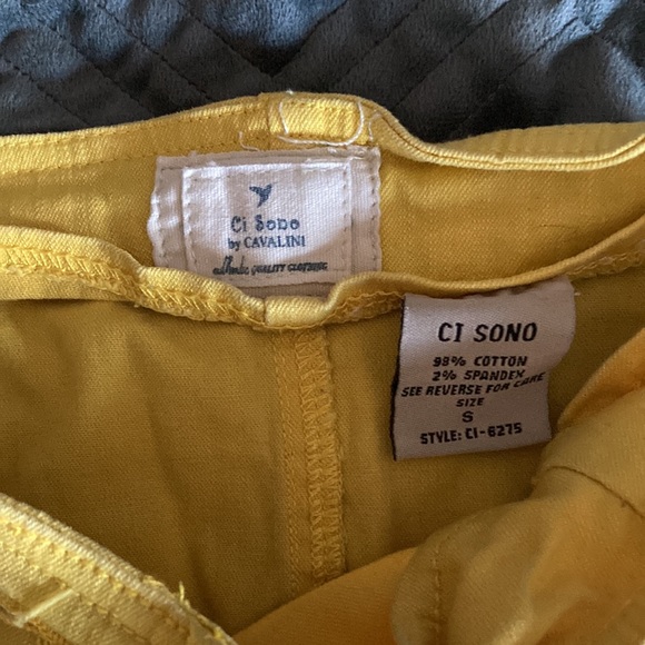 Yellow High Waisted Shorts - Picture 3 of 4